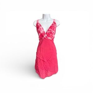 Y2K Vibrant Pink Tie-Dye Women's Dress Size M